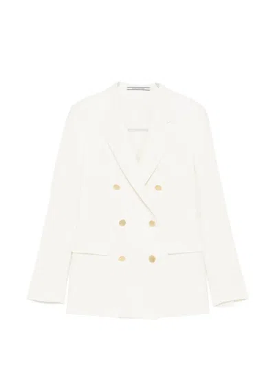 Tagliatore Double-breasted Jacket In White