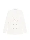 Tagliatore Double Breasted Jacket Structured Front Pockets In White