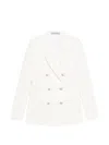 Tagliatore Double Breasted Jacket Structured Front Pockets In White
