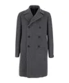 Tagliatore Grey Double Breasted Wool Coat