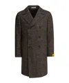 Tagliatore Double-breasted Tailored Coat In Brown