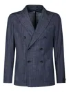 Tagliatore Double-breasted Tailored Jacket With Textured Fabric