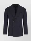 Tagliatore Double-breasted Tailored Jacket Flap Pockets In Black