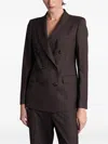 Tagliatore Double-breasted Tailored Suit In Brown