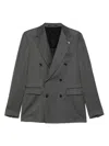 Tagliatore Double-breasted Tailored-trousers Suit In Gray