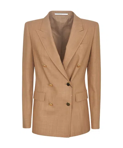 TAGLIATORE DOUBLE-BREASTED TEXTURED BLAZER