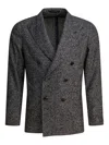 Tagliatore Double-breasted Jacket Front Pockets In Black