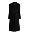 Tagliatore Double-breasted Trench Coat In Black