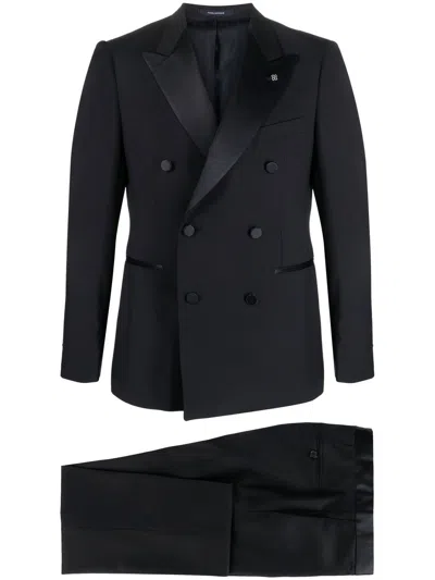 Tagliatore Two-piece Pinstripe Suit In Blue