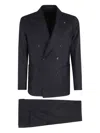 Tagliatore Double-breasted Two-piece Suit In Blue