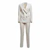 Tagliatore Double-breasted Two-piece Suit Set In Panna
