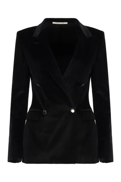 TAGLIATORE TAGLIATORE DOUBLE-BREASTED VELVET JACKET