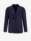 Tagliatore Double-breasted Virgin Wool Blazer In Blue