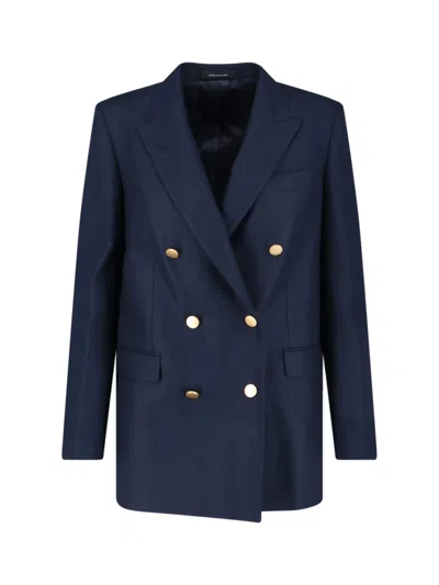 Tagliatore Double-breasted Virgin Wool Blazer