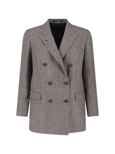 TAGLIATORE DOUBLE-BREASTED VIRGIN WOOL BLAZER