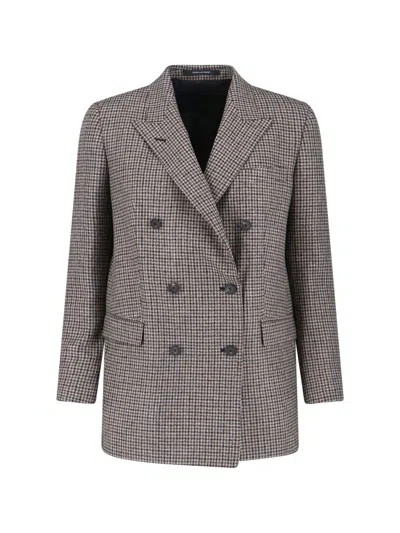 TAGLIATORE DOUBLE-BREASTED VIRGIN WOOL BLAZER