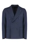 Tagliatore Men's Double-breasted Virgin Wool Blend Jacket