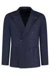 TAGLIATORE TAGLIATORE DOUBLE-BREASTED VIRGIN WOOL JACKET