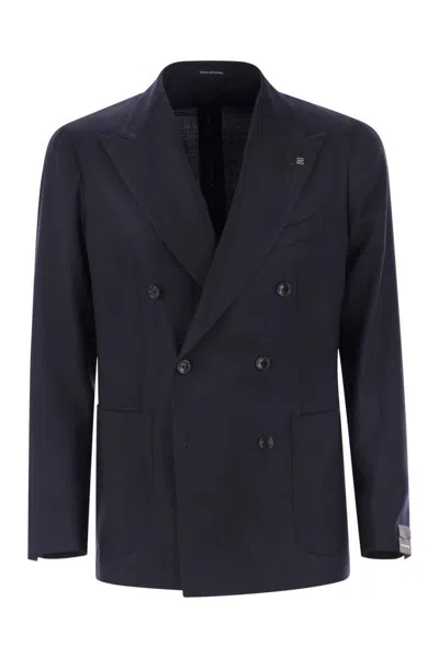 TAGLIATORE TAGLIATORE DOUBLE-BREASTED VIRGIN WOOL JACKET
