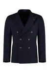 Tagliatore 'montecarlo' Blue Double-breasted Jacket In Blue