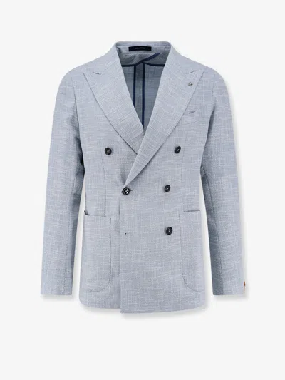 Tagliatore Double-breasted Blazer In Blue