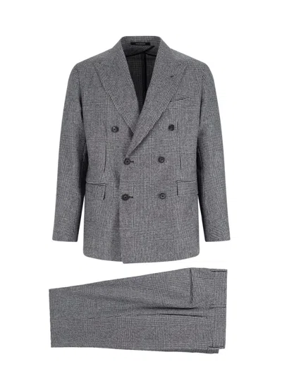 TAGLIATORE DOUBLE-BREASTED VIRGIN WOOL SUIT