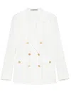 Tagliatore Double-breasted White Jacket With Gold-tone Buttons In White