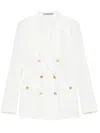 Tagliatore Double-breasted White Jacket With Gold-tone Buttons