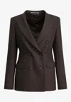 Tagliatore Tailored Jacket With Flap Pockets And Notch Lapel In Blue