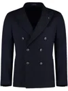Tagliatore 'montecarlo' Blue Double-breasted Jacket In Blue