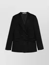 Tagliatore Double-breasted Camel Wool Blazer Clothing In Black