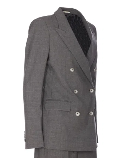 TAGLIATORE DOUBLE-BREASTED WOOL BLAZER