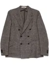Tagliatore Double-breasted Wool Blend Jacket In Grey