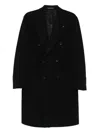 Tagliatore Double-breasted Wool-blend Coat In Black