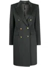 Tagliatore Paris Double Breasted Coat In Grey