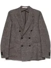 Tagliatore Double-breasted Wool Blend Jacket In Gray
