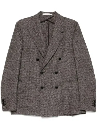 TAGLIATORE DOUBLE-BREASTED WOOL BLEND JACKET