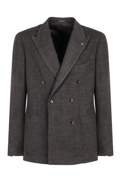 TAGLIATORE DOUBLE-BREASTED WOOL BLEND JACKET