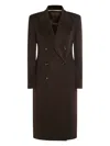 Tagliatore Double-breasted Wool-cashmere Blend Coat In Brown