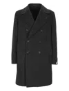 Tagliatore Double-breasted Wool-cashmere Blend Coat In Gray