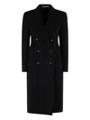 Tagliatore Double-breasted Wool Coat In Black