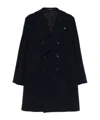 Tagliatore Double-breasted Wool Coat In Blue