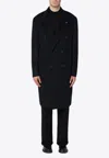 Tagliatore London Double-breasted Coat In Blue
