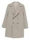 Tagliatore Double-breasted Wool Coat In Gray