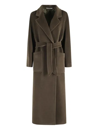 Tagliatore Double-breasted Wool Coat In Green