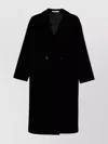 Tagliatore Double-breasted Wool Coat Long Sleeves In Black