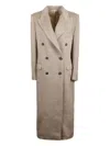 Tagliatore Beige Double-breasted Coat In Wool Blend In Neutral