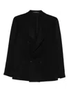 Tagliatore Double-breasted Wool Jacket In Black