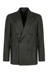 Tagliatore Double-breasted Wool Jacket In Green
