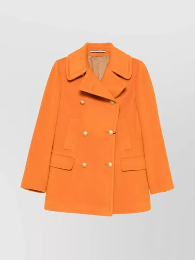 Tagliatore Double-breasted Wool-mohair Blend Coat With Flap Pockets In Animal Print